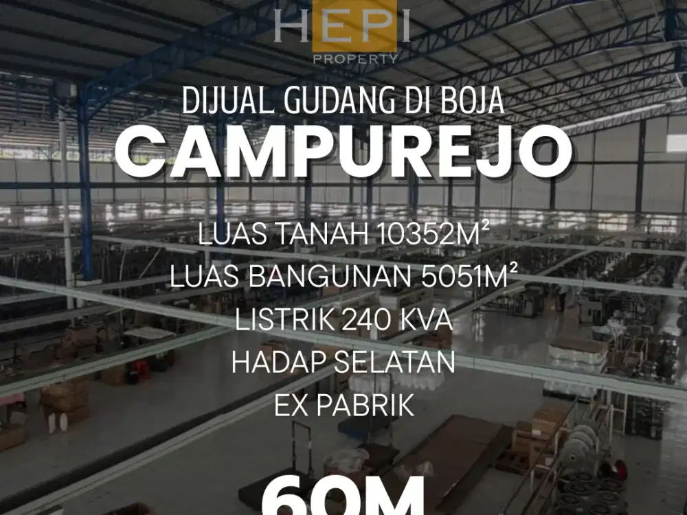 Dijual Gudang di Campurejo Kendal