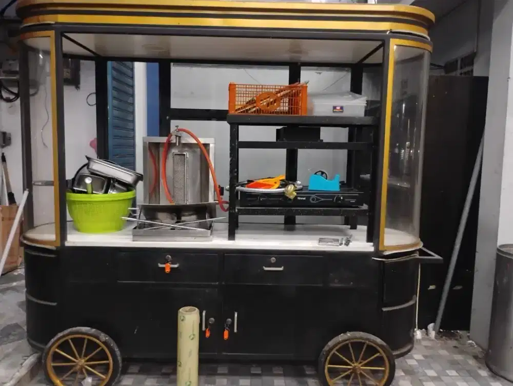 1 set gerobak bekas kebab