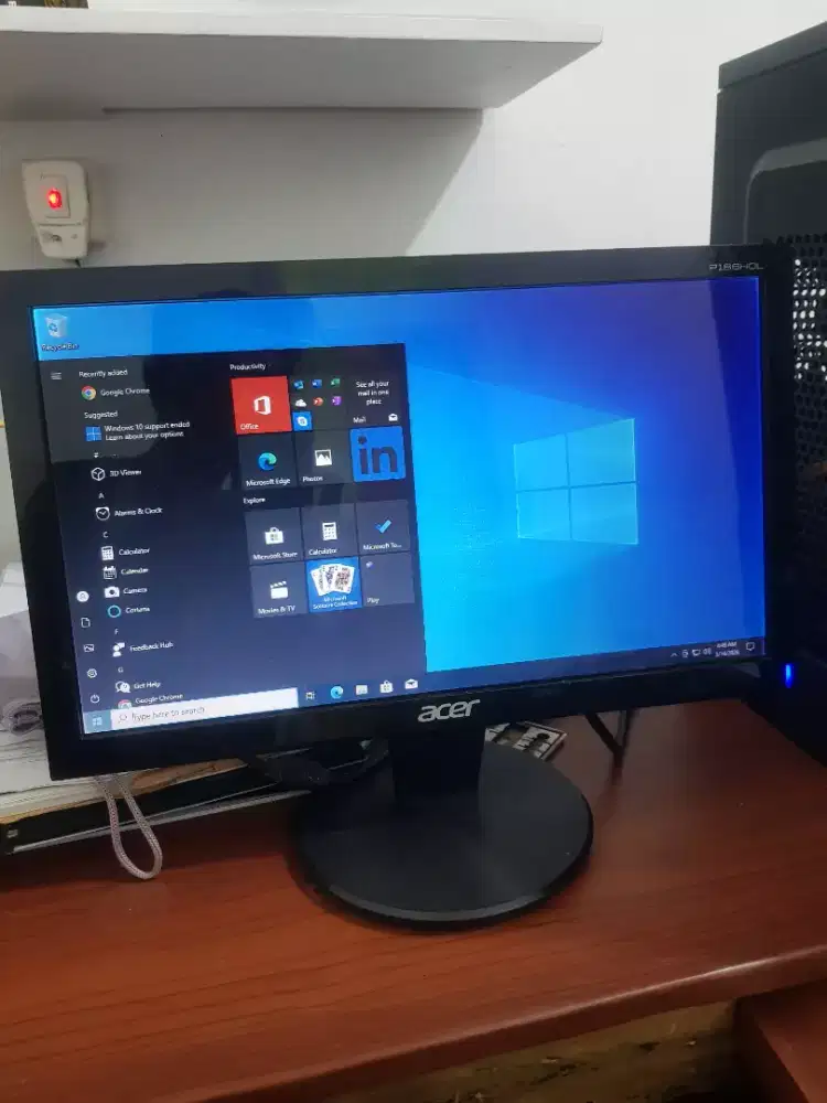 LED Monitor Komputer Acer 16inc