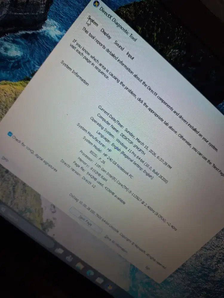 Bismillah dijual laptop hp14 slim core i5gen11 ram 8gb siap pakai