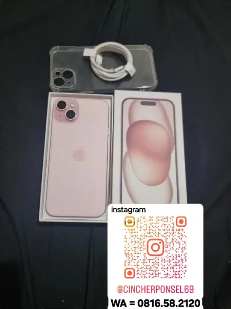 Jual hp siap pakai iPhone 15 Plus 128gb iBox grns maret 2026