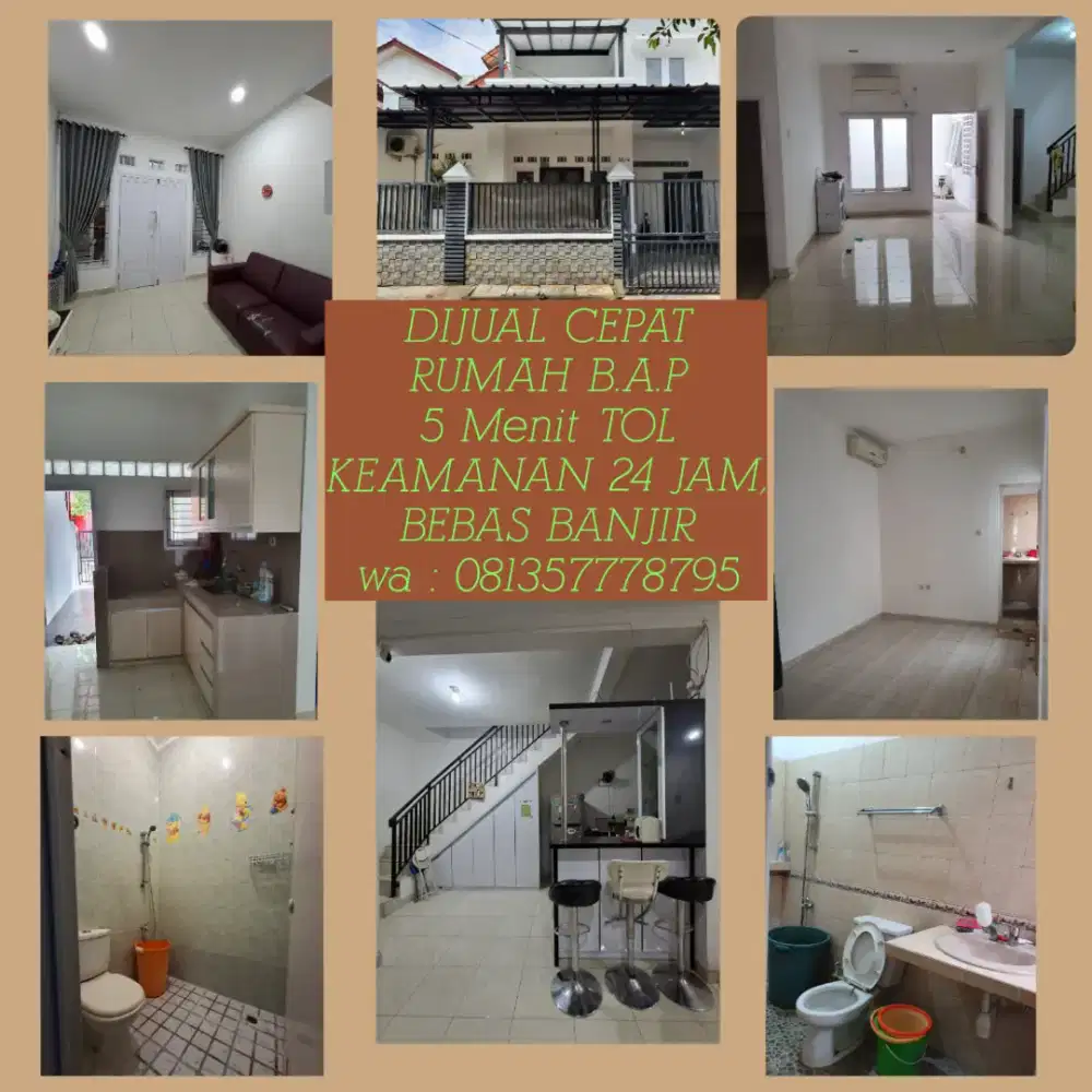 DIJUAL CEPAT RUMAH STRATEGIS BEBAS BANJIR