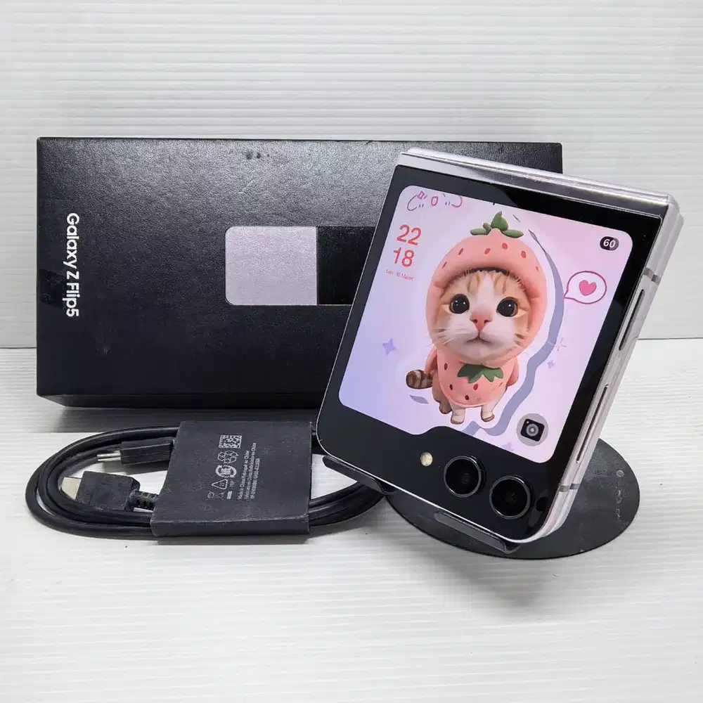 PERFECT! SAMSUNG GALAXY Z FLIP 5 5G 8/256 LAVENDER RESMI SEIN FULLSET