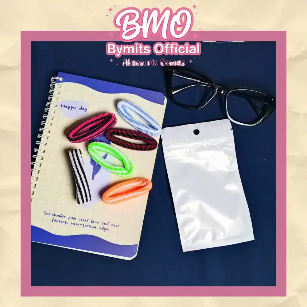 Bymits Official Ikat Rambut Stripe Colorful 6pcs Kunciran Rambut Gemas