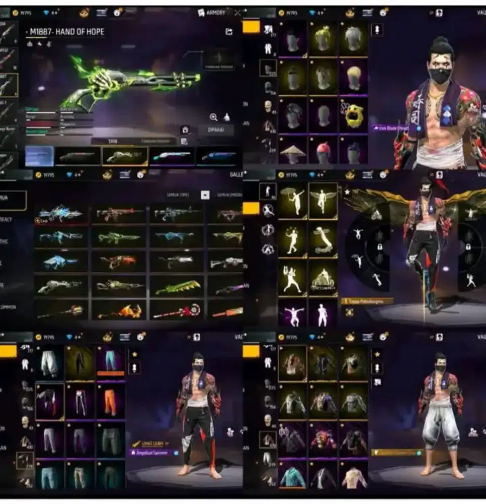 JUAL AKUN FREE FIRE SG LUMUT 100%TERPECAYA