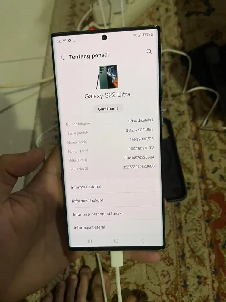 Samsung S22 Ultra Green 12/256 GB Resmi Sein