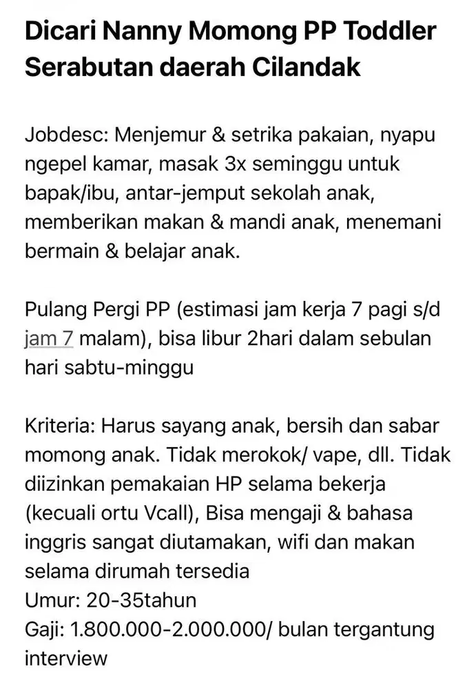 ART Momong Serabutan