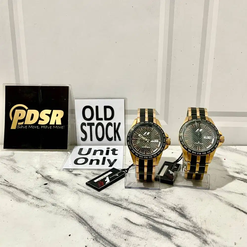 JAM TANGAN F1 FORMULA ONE GLD F-5008H JACQUES LEMANS ORIGINAL RESMI