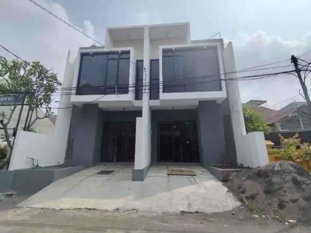 100 meter dari raya merr‼️Dijual rumah 2 lantai minimalis modern sukolilo