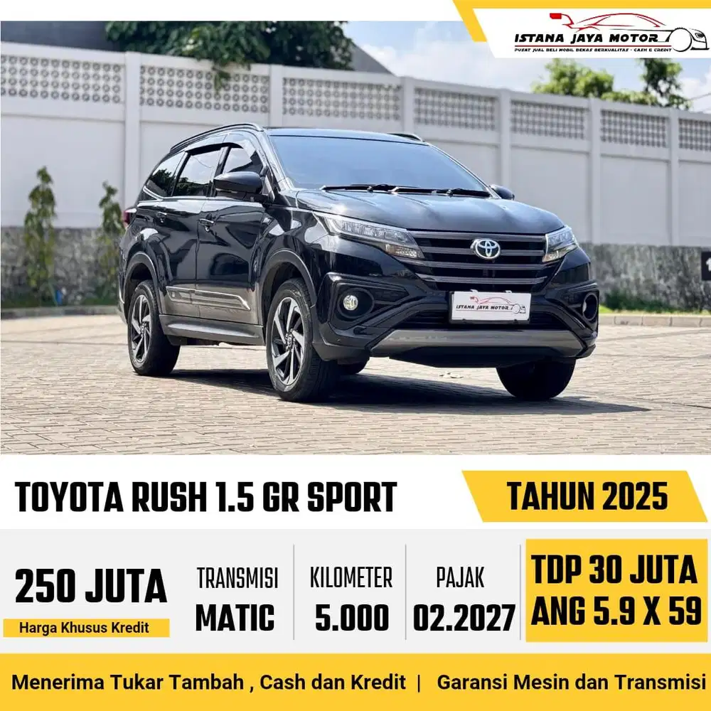 [KM 5RB] Toyota Rush GR Sport Automatic 2025 Hitam