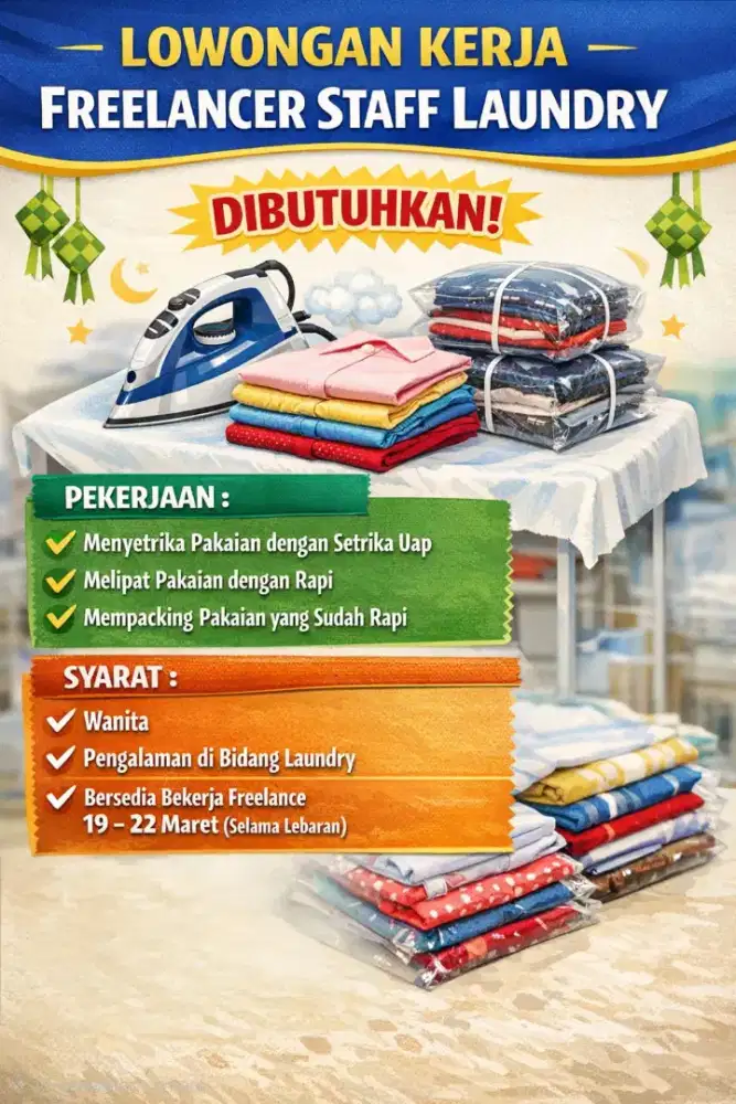 Lowongan Kerja Freelance Laundry