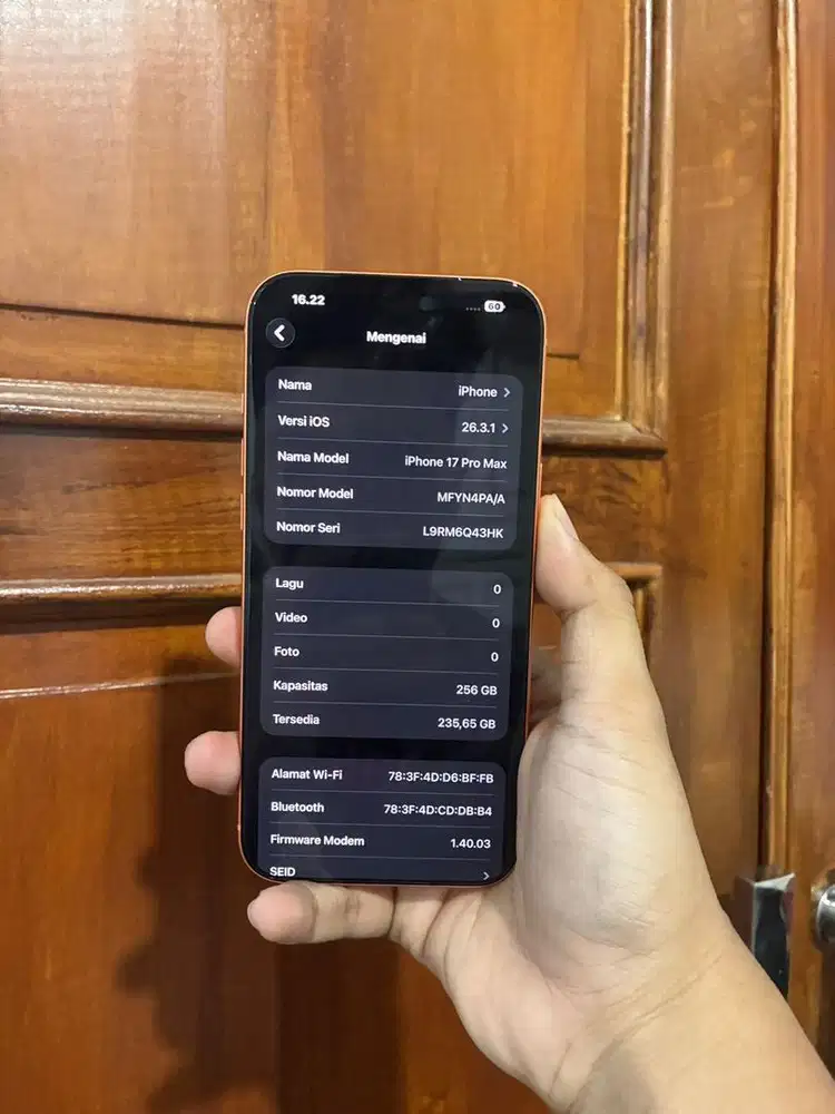 Iphone 17 promax 256gb orange ibox pa/a