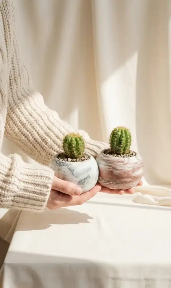 Kaktus Mini Pot  Aesthetic Dekor Meja Kerja Meja Belajar