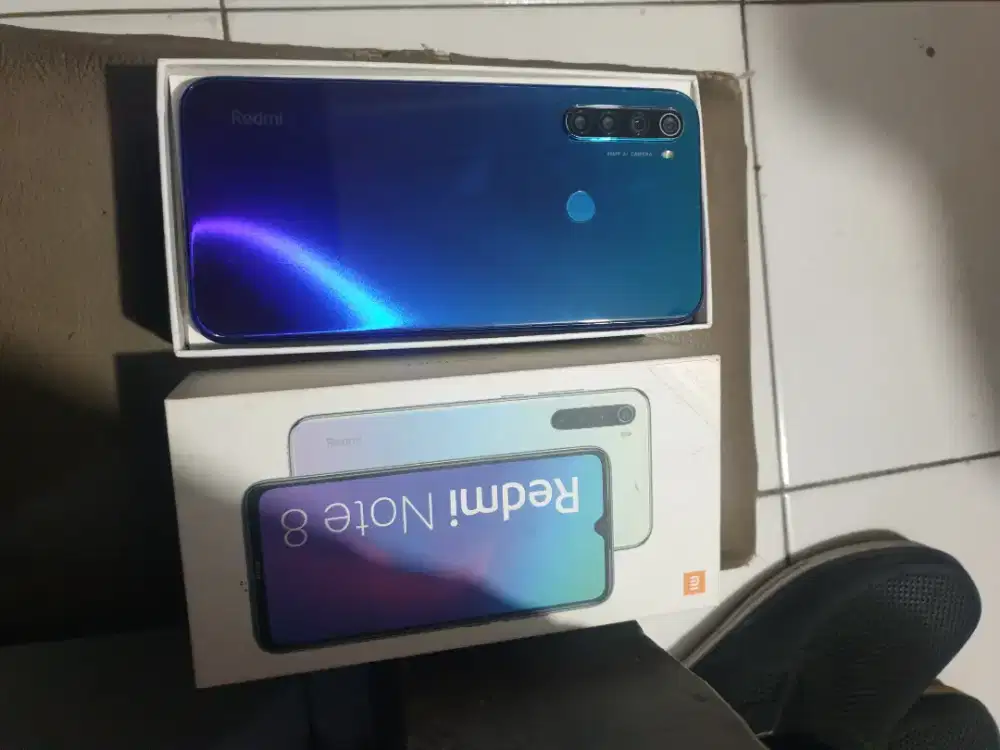 Redmi note 8 ram 4/64 hp+dus aja siap pakai
