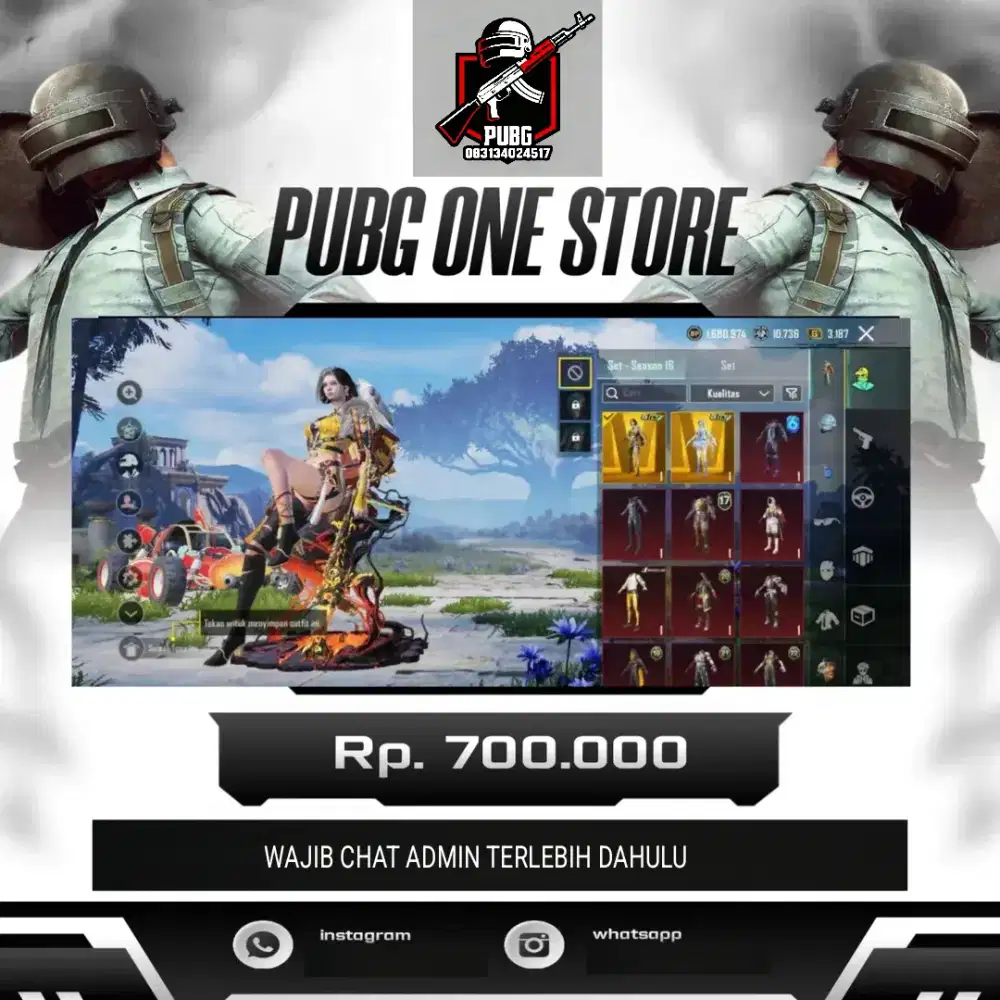 JUAL AKUN PUBG 800k