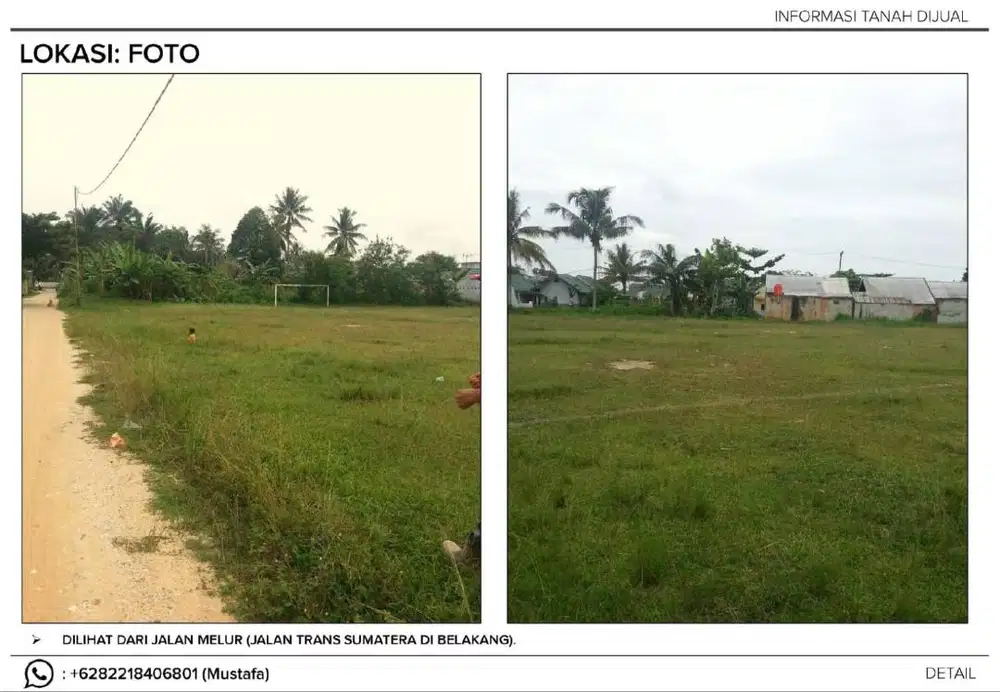 Dijual/Disewa Tanah Strategis Lintas Sumatera Tenayan Raya Pekanbaru