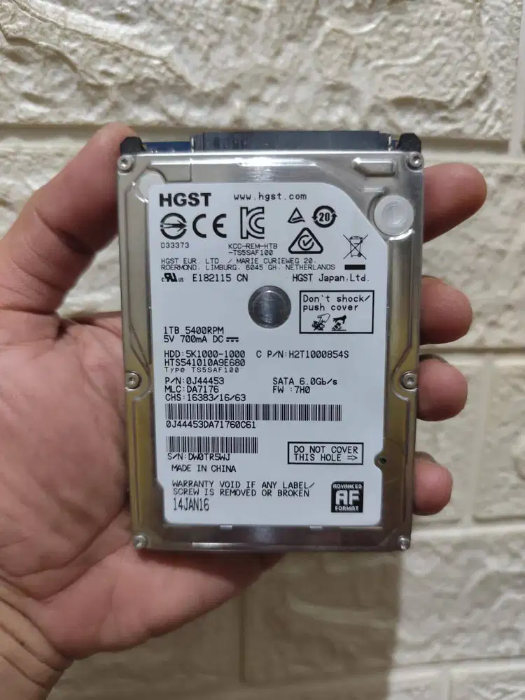 Harddisk 1TB HGST Hitachi HDD 2.5inch for Laptop or External