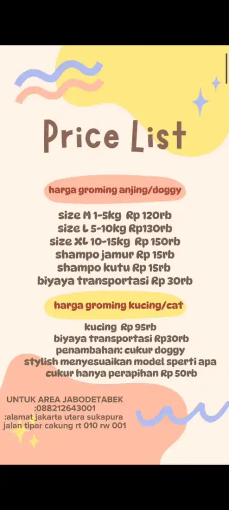 JASA GROMING HOME SERVICE UNTUK GROMING ANJING &KUCING