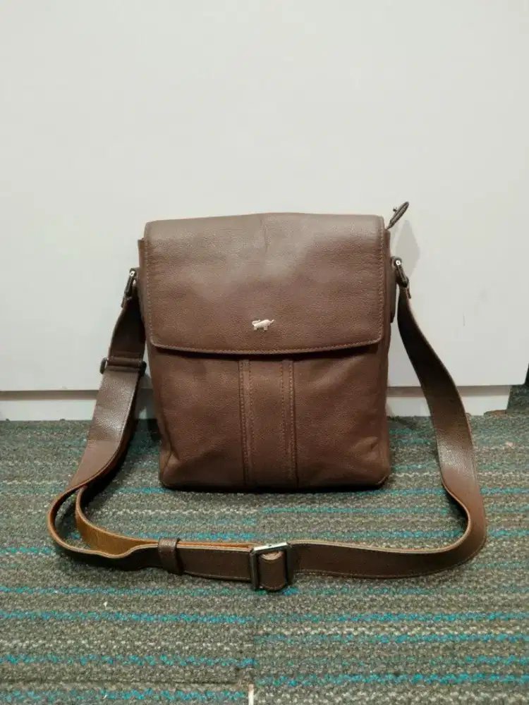 Braun Buffel leather sling bag tas kulit selempang original
