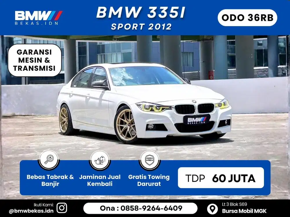 BMW 335i 2012 Bergaransi mesin & transmisi 1 thn