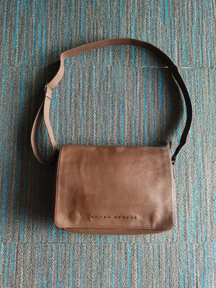Braun Buffel tas sling bag original second