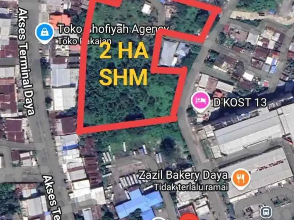 dijual lahan dekat mall daya