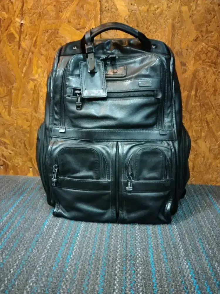 Tumi Alpha T-Pass leather backpack laptop tas ransel original second