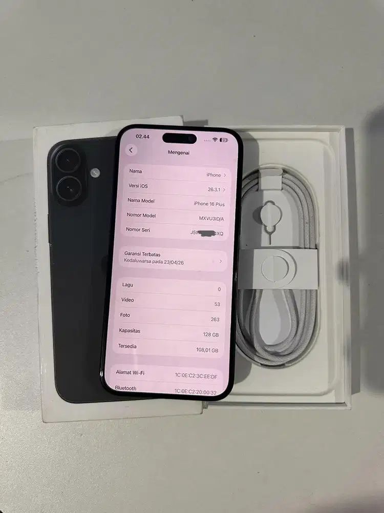 ip 16 plus 128gb Hitam resmi digimap id/a