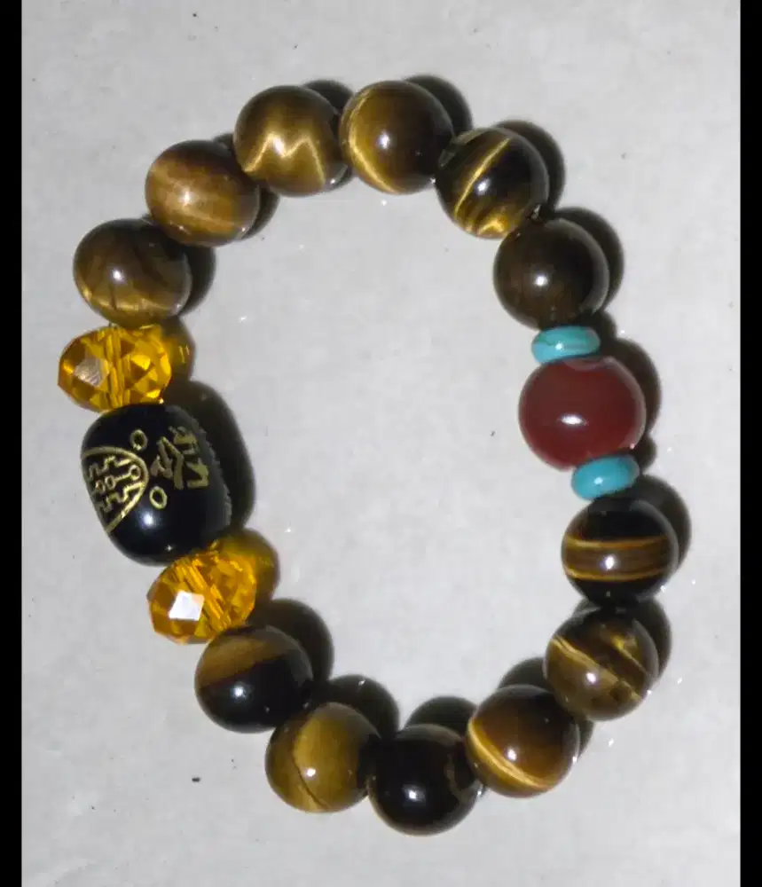 Koleksi simpanan jual murah gelang tangan batu alam khas TIGER godam