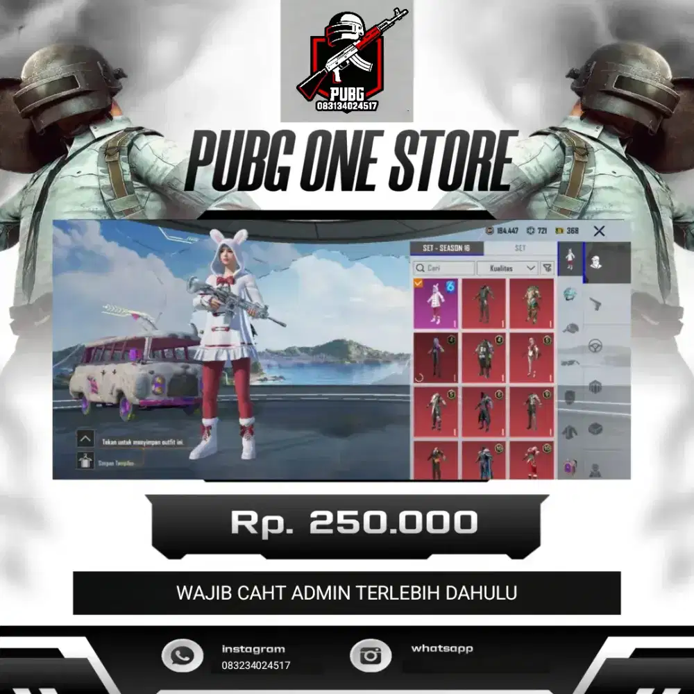 JUAL AKUN PUBG 250K
