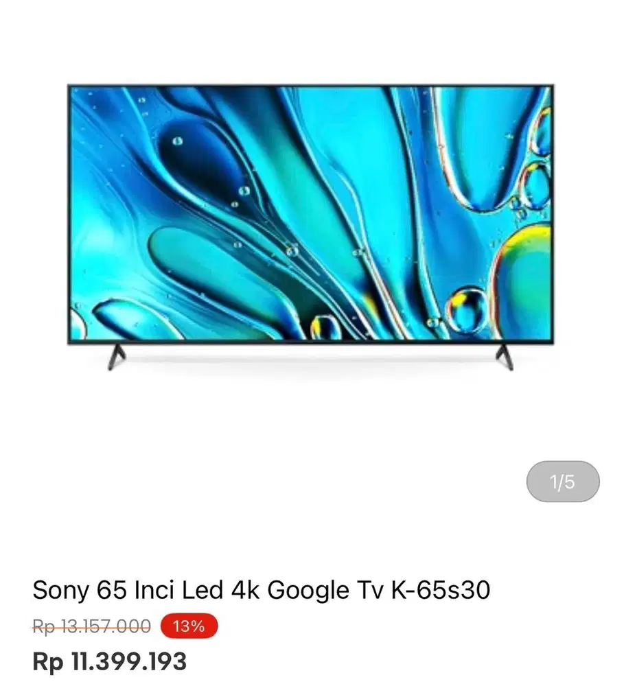 SONY GOOGLE TV 4K 65 inci