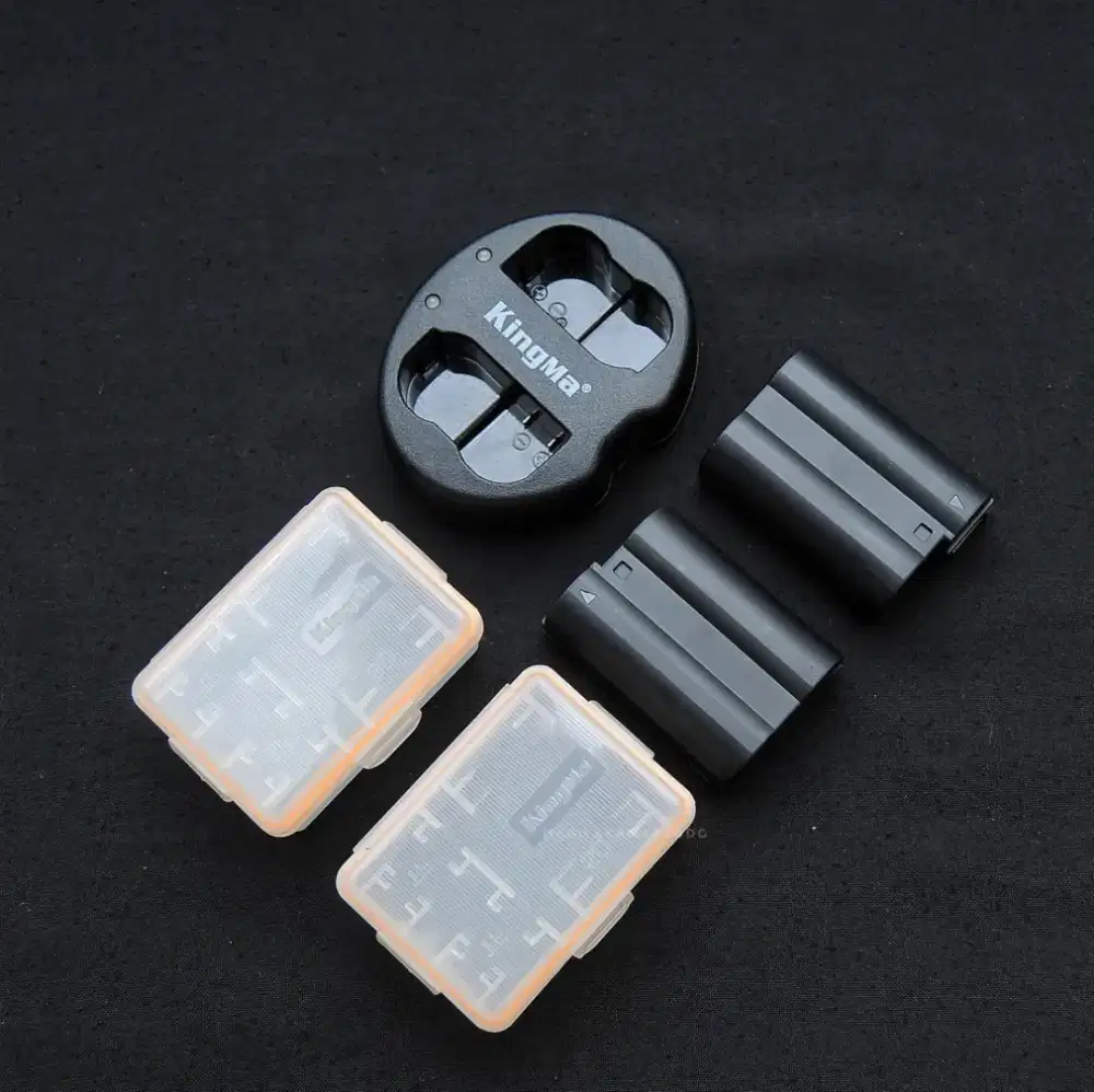 BATERAI DAN CHARGER UNTUK NIKON D7000, D7100, D7200 DLL KINGMA