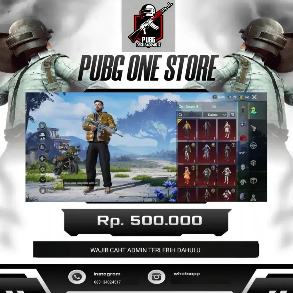 JUAL AKUN PUBG 500k