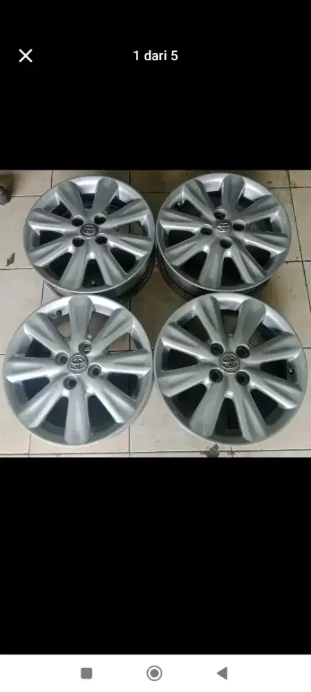 Dijual. 4pc velg toyota yaris bakpao  R15