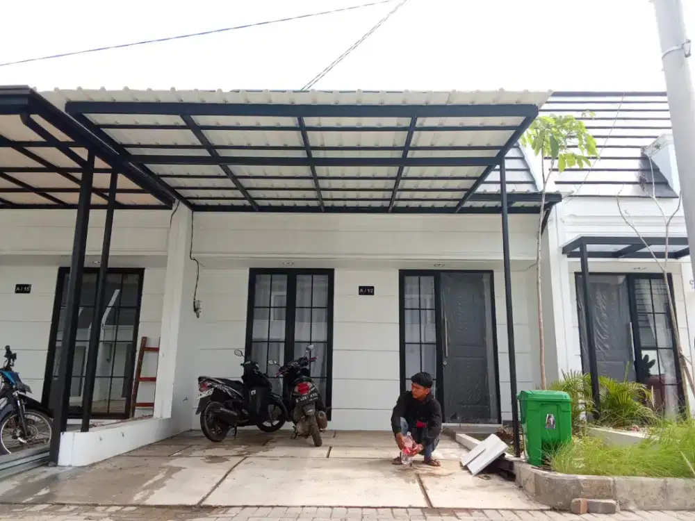 Kanopi atap alderon untuk teras dan dapur rangka baja ringan