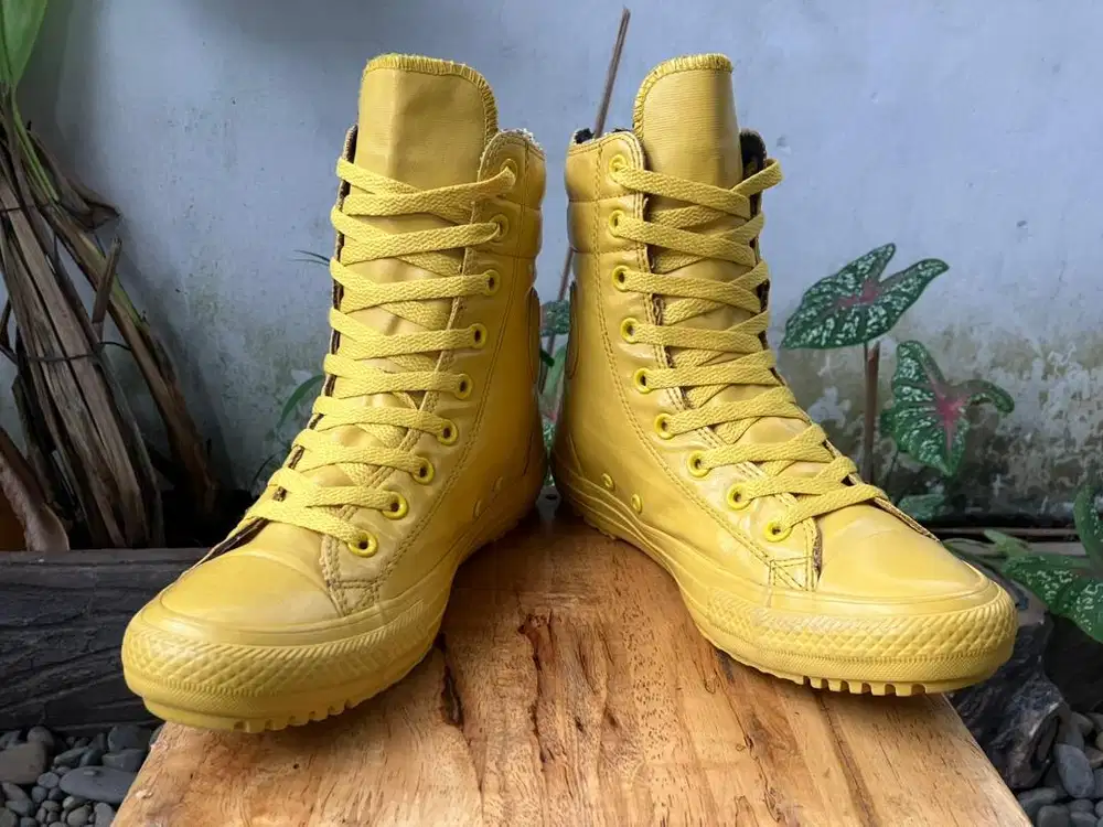 Converse CT All Star Rubber Yellow Back Zipper / Hi-Rise Boot