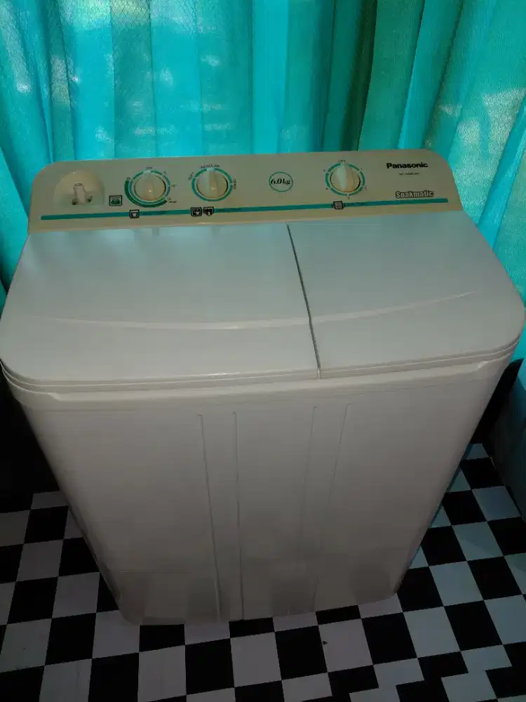 Mesin cuci panasonic 6 kilo kondisi baik normal kencang 100% no minus