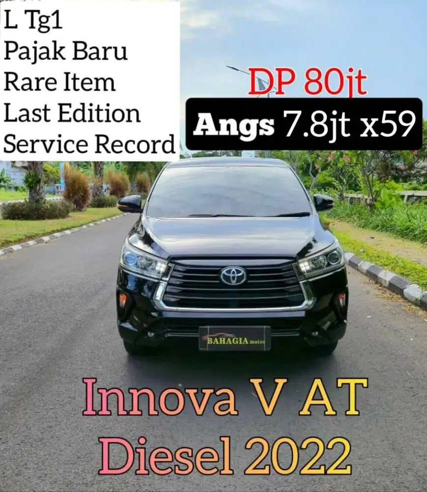 (Free Namamu) Innova Reborn V 2022 AT Matic Diesel Hitam L Tgn1 2021 G