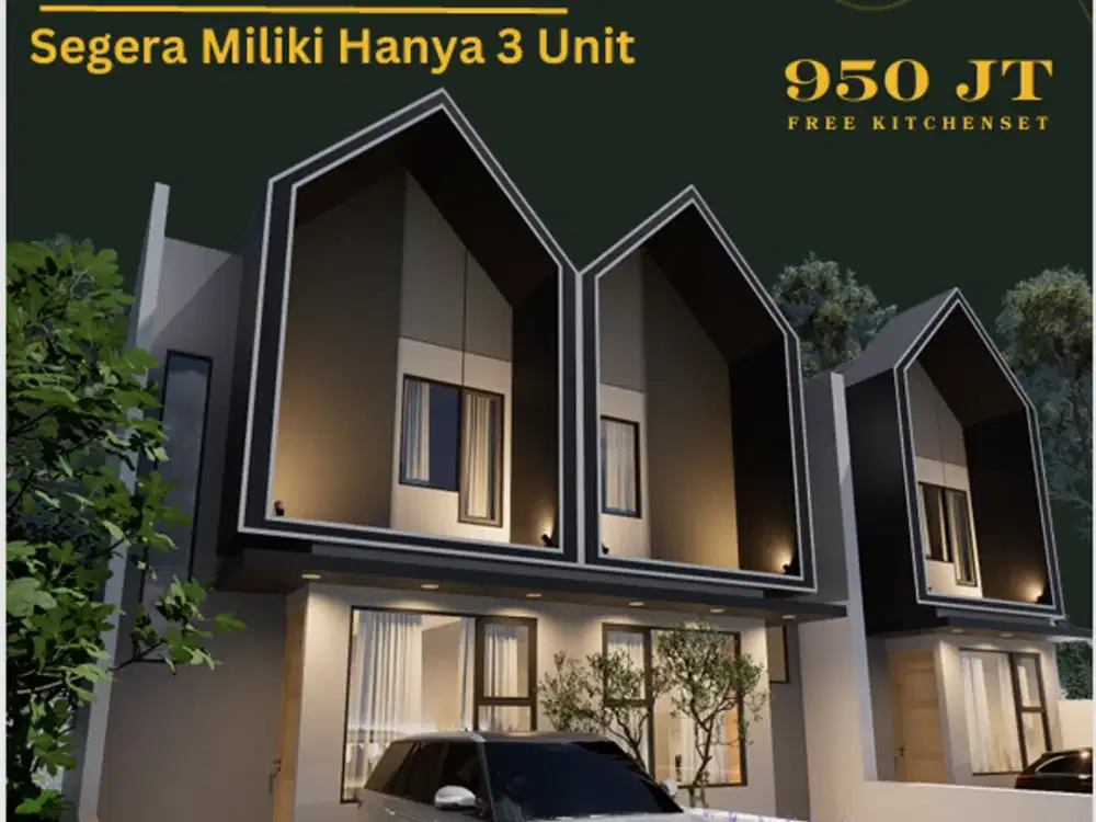 JUAL HARGA PERDANA RUMAH SCANDINAVIAN 2 LANTAI DI KRANGGAN, BEKASI - FREE BEA BALIK NAMA