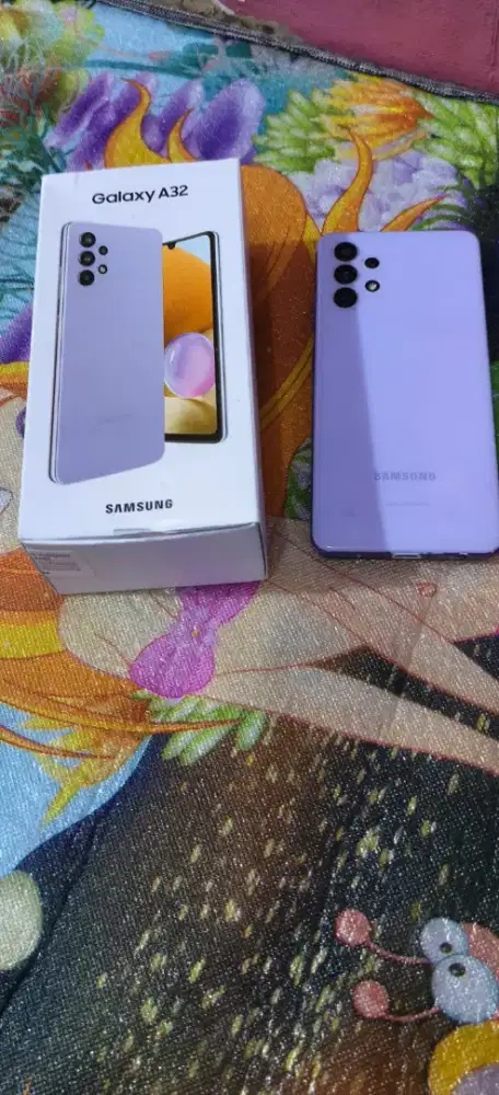 Samsung a32 8/128g purple lengkap normal