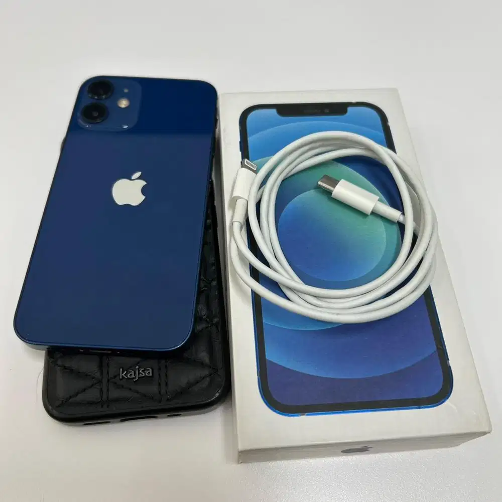 iPhone 12 Mini 64GB Blue Inter Sinyal Permanen Fullset COD