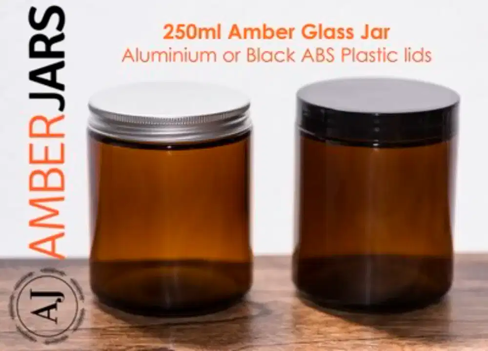 Toples kaca coklat 250ml / Amber Glass Jar / Glass Jar / Stoples