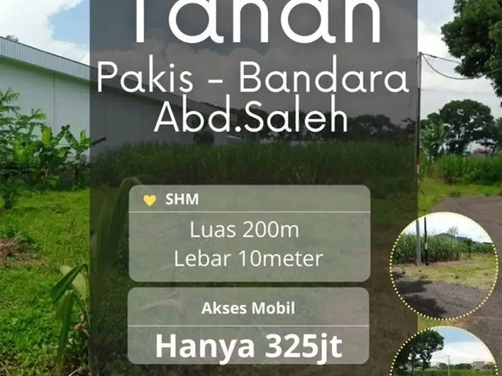 Tanah dijual di asrikaton SHM Lt196 dekat bandara exit Tol 325jt