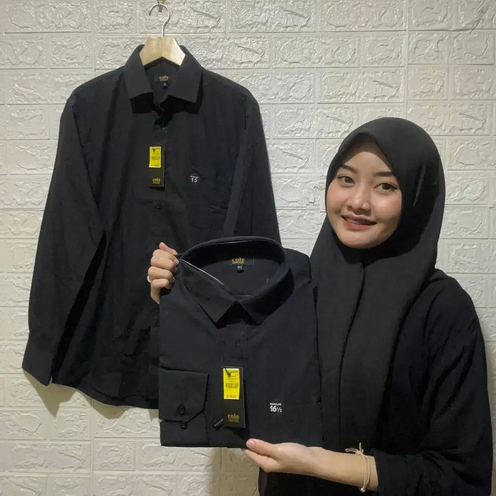Obral Baju Kemeja Hitam ori Matahari