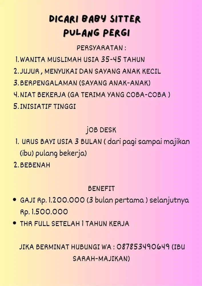Baby Sitter PP Koja