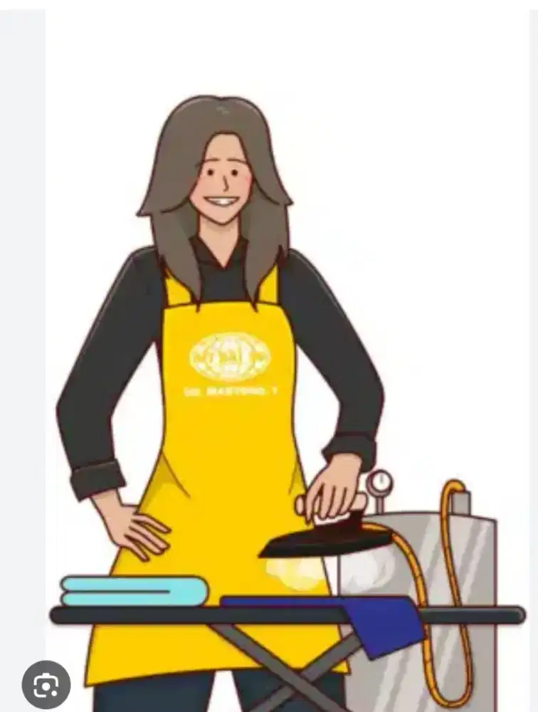 Freelance setrika uap di laundry