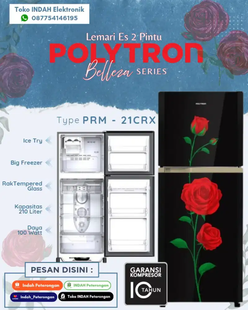 Polytron Kulkas 2 Pintu PRM-21CRX