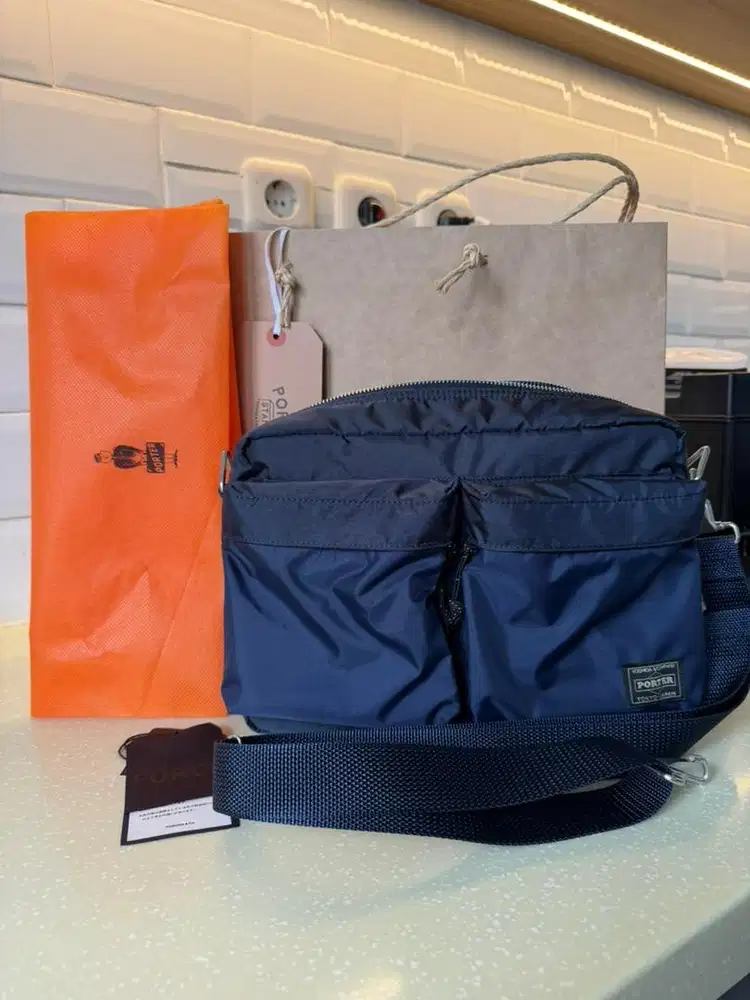 PORTERG Force Shoulder Bag Iron Blue