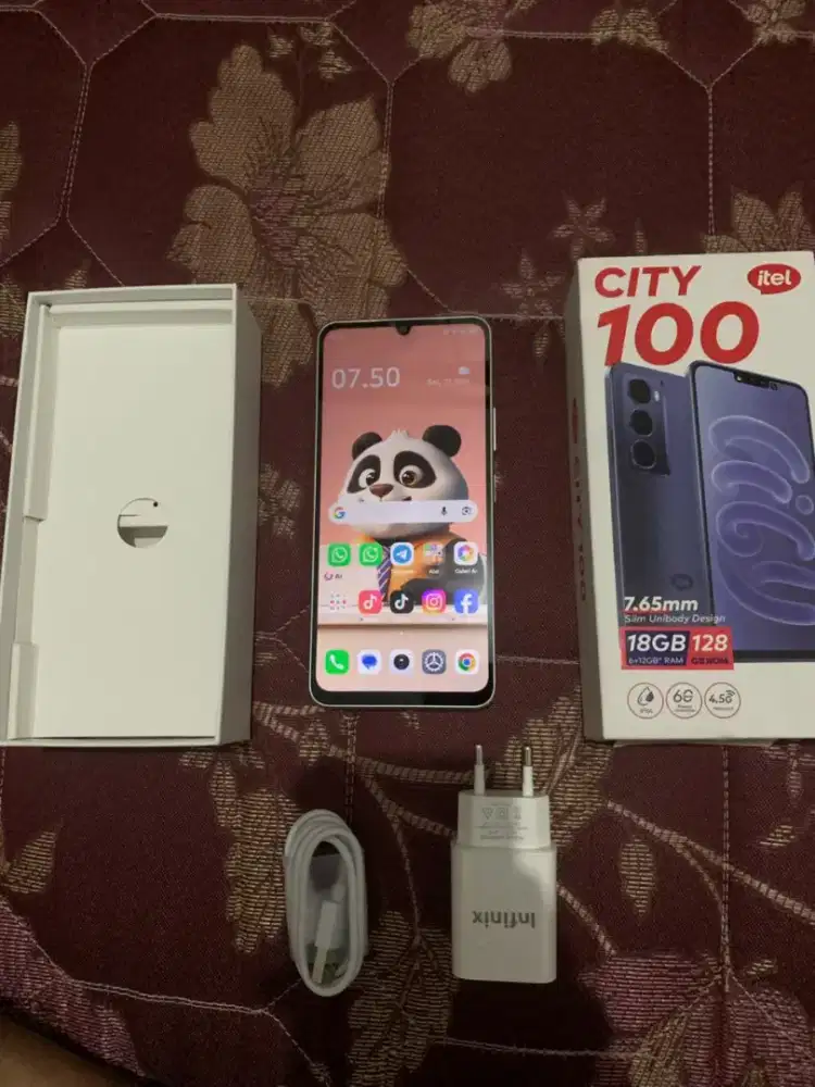 Itel City 100 6/128 Fullset mulus garansi panjang