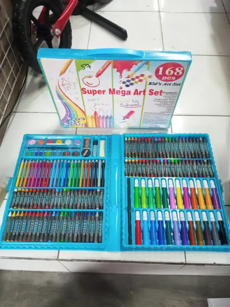 Mainan Anak Crayon isi 168pcs